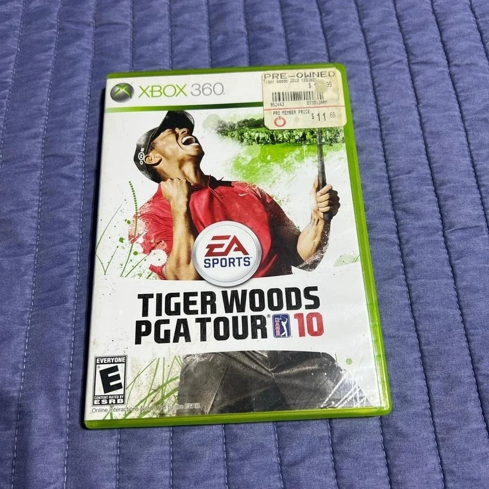 Tiger Woods PGA Tour 10 Xbox 360 EA Sports Golf Video Game with Manual